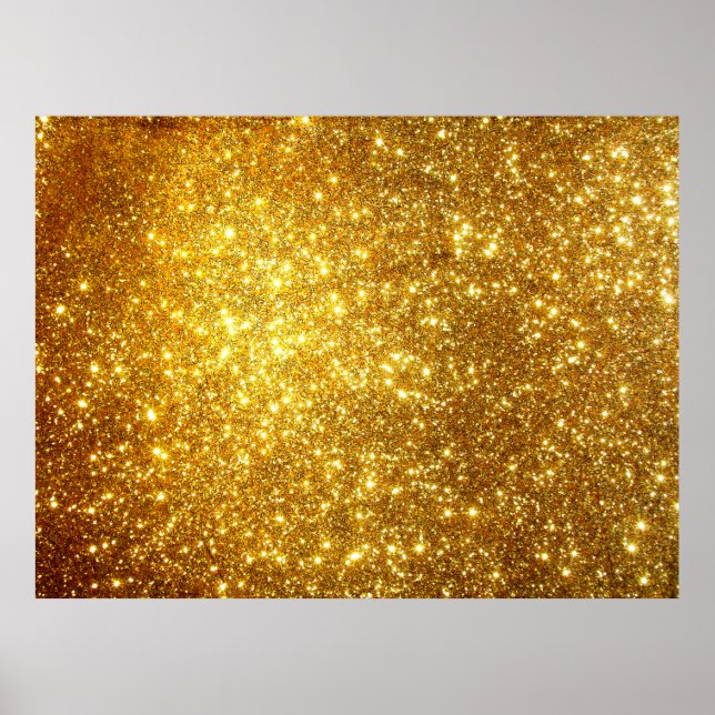 Hi-res golden grunge background, raster illustrati poster (Front)