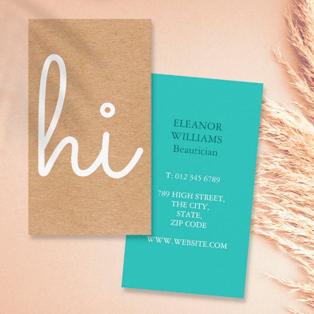 Hi Rustic Kraft Business Card (Creator Uploaded)