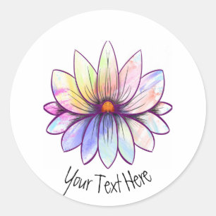 Hi, splatter lotus flower classic round sticker