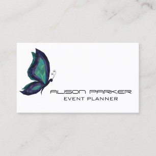 Hi-tech butterfly geometric modern event planner business card
