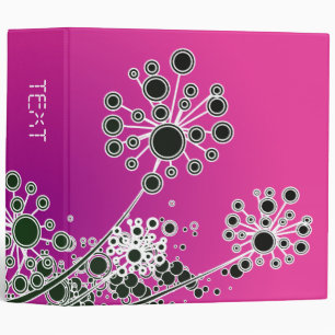 Hi Tech Flower On Magenta Background Binder