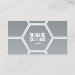 Hi-Tech Honeycomb Pattern - Grey Business Card