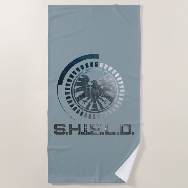 Hi-Tech S.H.I.E.L.D. Logo Beach Towel (Front)