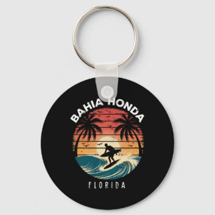 Hia Honda State Park Florida Surfboard Waves Beach Keychain