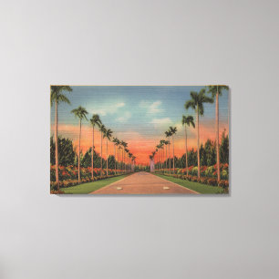 Hialeah, Florida - Miami Jockey Club Driveway Canvas Print