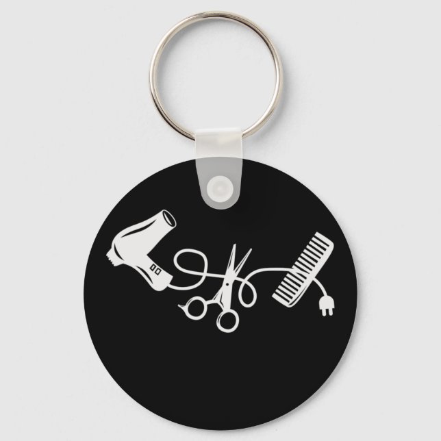 Hiar Stylist, My haircut equipment Keychain (Front)