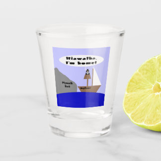 Hiawatha, I'm Home Cartoon Shot Glass