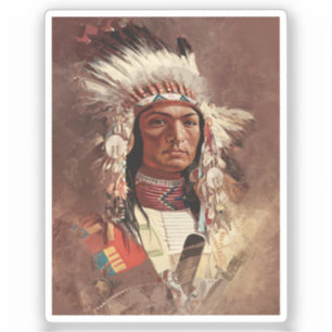 Hiawatha Native American Indian Chief Portrait