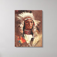 Hiawatha Native American Indian Chief Portrait