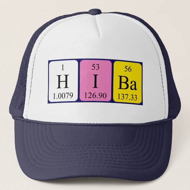 Hiba periodic table name hat (Front)