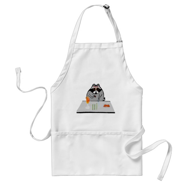 Hibachi Raccoon on Apron (Front)