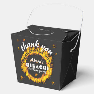 Hibachi Theme Grill Flame Japanese Birthday Party Favor Box
