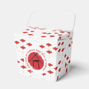 Hibachi Theme Torri Gate Japanese Birthday Party Favor Box