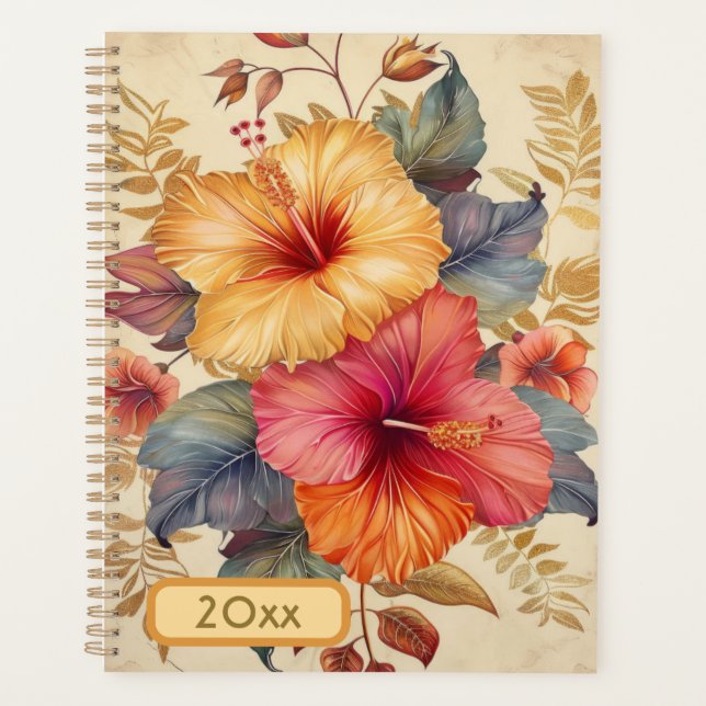 Hibiscus 20XX Classic Spiral Planner Art numérique (Devant)