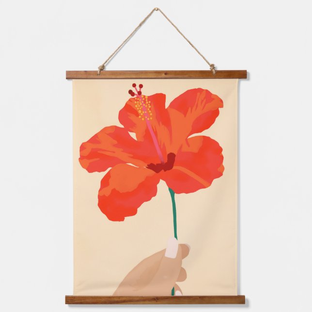 Hibiscus Affection Hanging Tapestry (Front)
