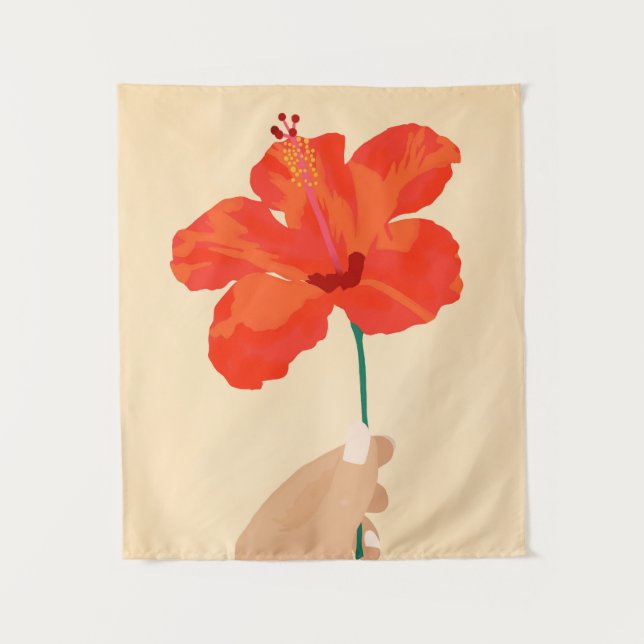 Hibiscus Affection Tapestry (Front)