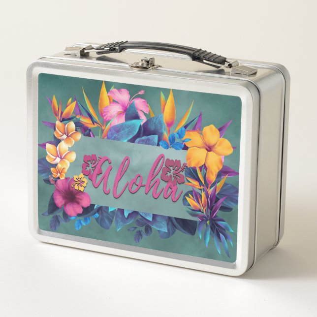 Hibiscus Aloha Greeting Lunchbox (Front)