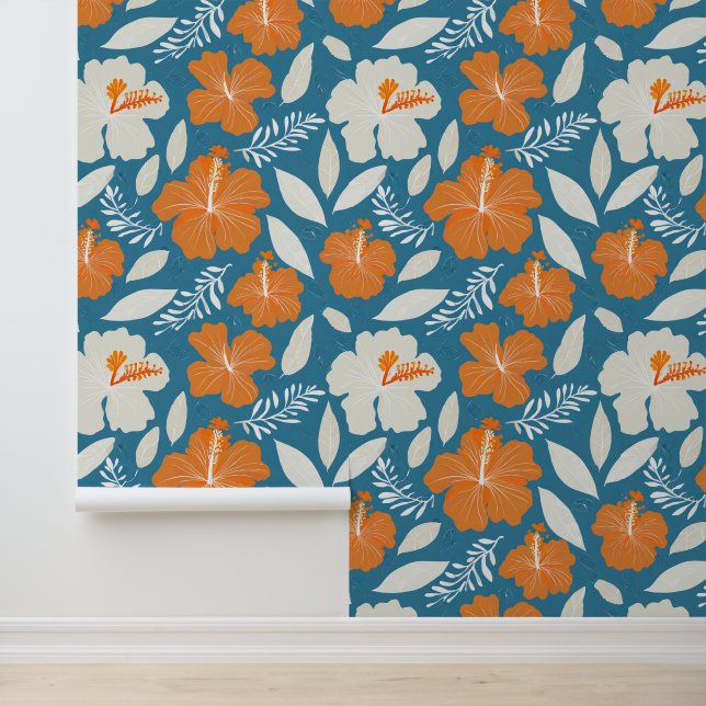 Hibiscus aloha print wallpaper (Application)