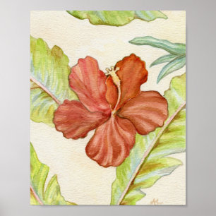 Hibiscus Art Print 8x10