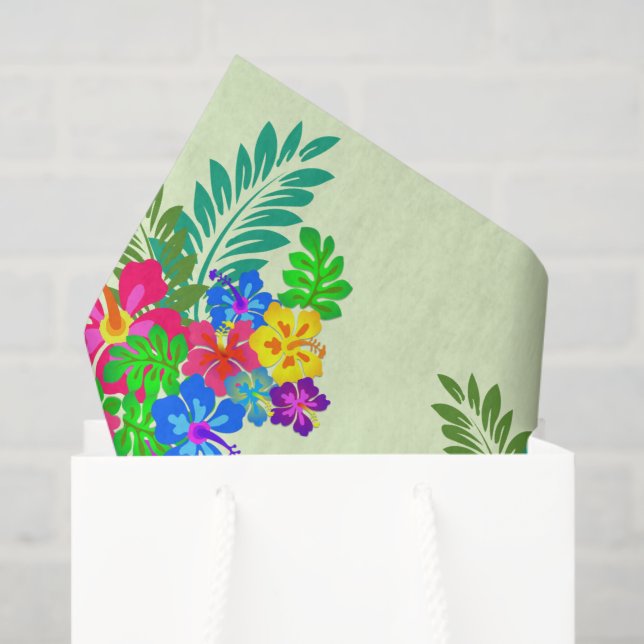 Hibiscus Art Swag  Tissue Paper (Gift Bag)