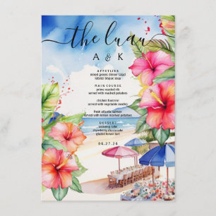 Hibiscus Beach Tropical Destination Menu Plat
