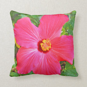 Hibiscus Blossom Throw Pillow