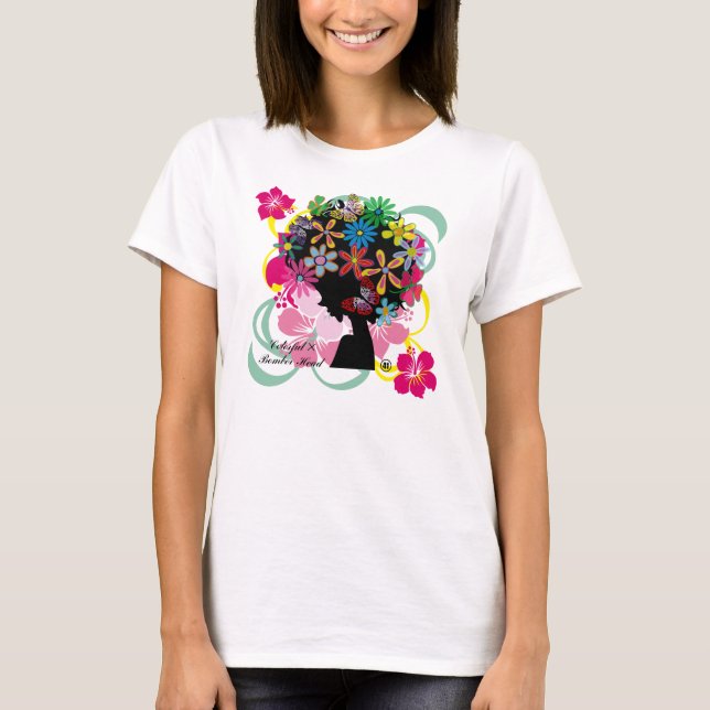 Hibiscus×Bomber Head T-Shirt (Front)