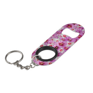 Hibiscus - Chinese Rose Flower Pattern Keychain Bottle Opener