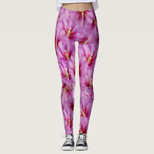Hibiscus - Chinese Rose Flower Pattern Leggings