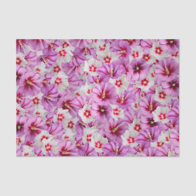 Hibiscus - Chinese Rose Flower Pattern Tissue Paper (Front)