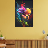 Hibiscus (choublack flower)  canvas print (Insitu(LivingRoom))