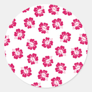 Hibiscus Classic Round Sticker