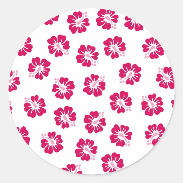 Hibiscus Classic Round Sticker (Front)