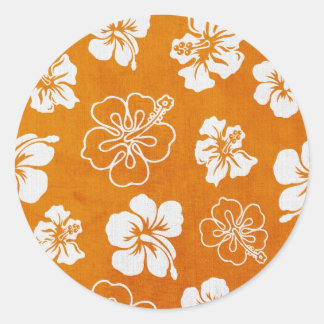 Hibiscus Classic Round Sticker