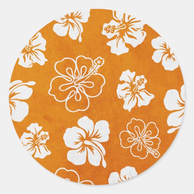 Hibiscus Classic Round Sticker (Front)
