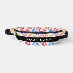 Hibiscus Coloré, Motif De Fleurs, Votre Nom