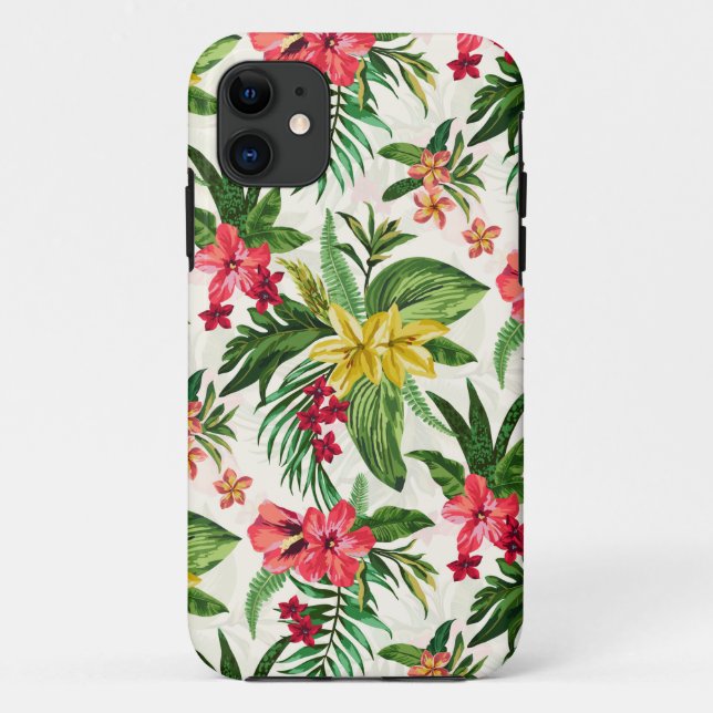 Hibiscus Colourful Floral Pattern Case-Mate iPhone Case (Back)