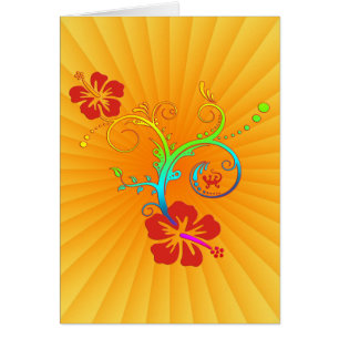 Hibiscus Decor Coloured