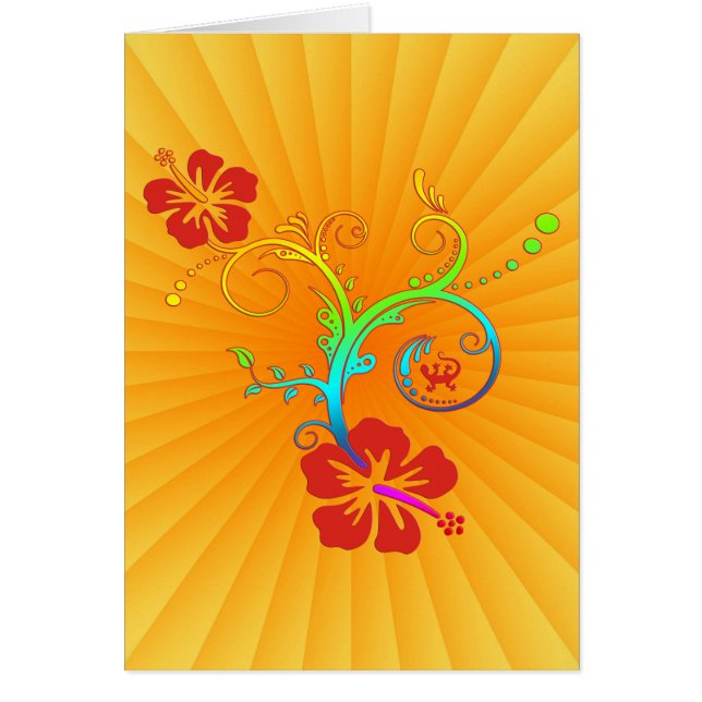 Hibiscus Decor Coloured (Front)