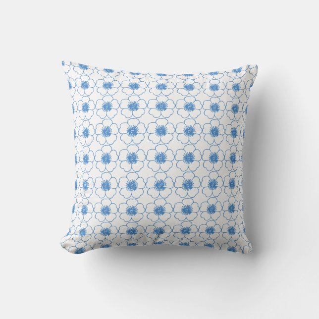 Hibiscus Design Throw Pillows (Front)