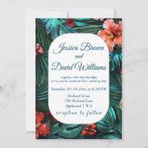 Hibiscus Dream Tropical Faire-part de mariage