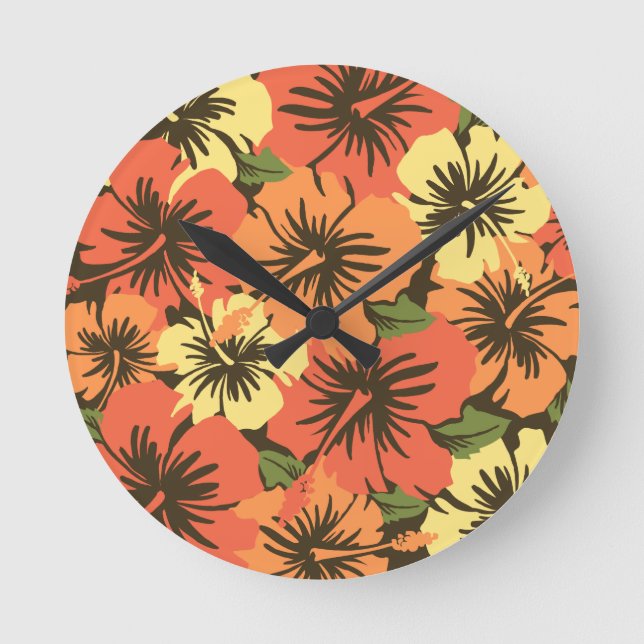 Hibiscus Epic Horloges murales hawaïennes (Recto)