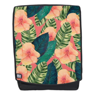 Hibiscus Exotic Coral Backpack