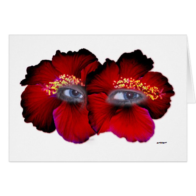 Hibiscus Eyes - Red & Black (Front Horizontal)