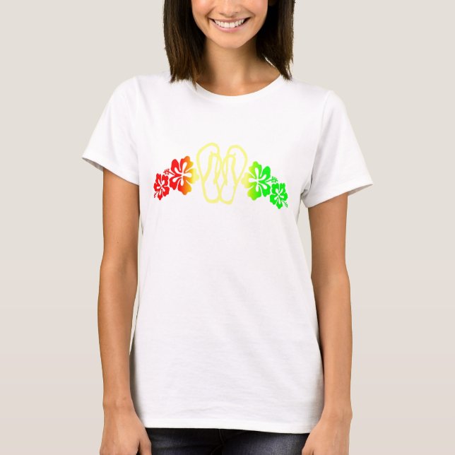 Hibiscus Flip-Flop T-Shirt (Front)