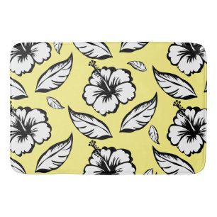 Hibiscus Floral  Bath Mat