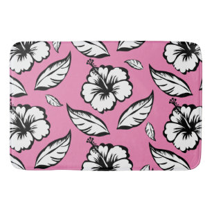 Hibiscus Floral  Bath Mat