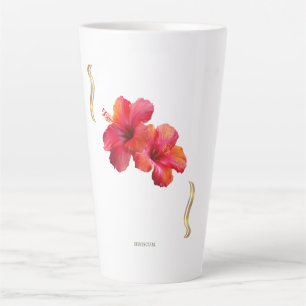 Hibiscus Floral Design – Tropical Latte Mug