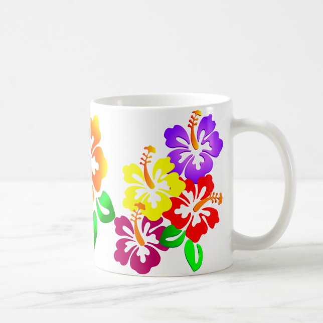 Hibiscus Floral Mug (Right)