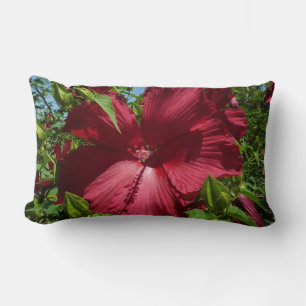 Hibiscus Flower and Blue Sky Lumbar Pillow
